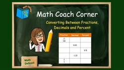 Converting Between Fraction, Decimals, and Percent - Math Coach Corner Instructional Video