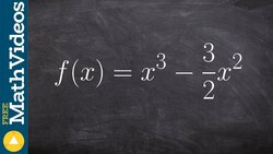 Learn how to find relative extrema and justify using first derivative test Instructional Video