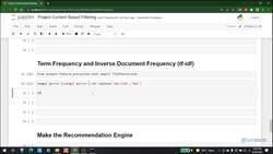 Recommender Systems Complete Course Beginner to Advanced - Project 1: Song Recommendation System Using Content-Based Filtering: tf-idf Implementation Instructional Video