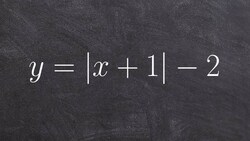 How to graph an absolute value equation with a vertical and horizontal transformation Instructional Video