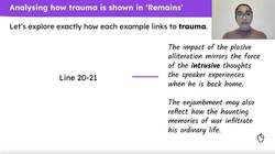Analysing the Poem 'Remains' Instructional Video