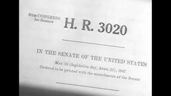 Taft-Hartley Act restricting the power of unions passes despite veto by Pres. Harry Truman News Clip