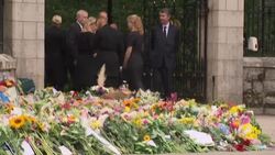 UK: Royal Family meet well-wishers at Balmoral after attending service in memory of Queen Elizabeth II at Crathie Kirk. News Clip