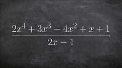How to apply synthetic division when your zero is a fraction Instructional Video
