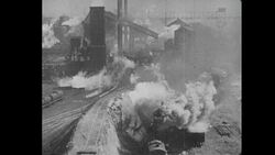 World War II Smoking US Factories Stock Footage