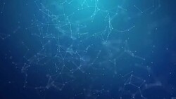 Modern Technological Rotary Background With Connections And Nodes. Dynamic plexus with numbers. Futuristic technology lines, triangles and dots. Network Connections Seamless Loop Background Stock Footage