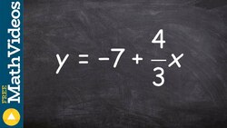 Given an equation not in slope intercept form, learn how to find slope & y intercept ex 1 Instructional Video