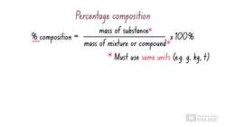 Chemistry Properties and Structure of Matter: Properties of Matter - Percentage Composition Instructional Video