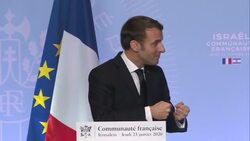 CLEAN : France's Macron slams anti Semitism on Jerusalem visit News Clip