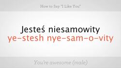 How to Say "I Like You" in Polish Instructional Video