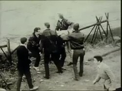 Building of the Berlin Wall, 1961 -2 Stock Footage