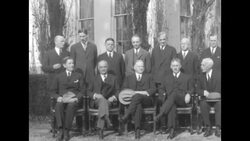 President Herbert Hoover with his cabinet on the White House South Lawn News Clip