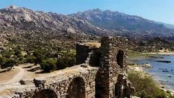 Ruins of Ancient City Heracleia, Bafa Lake Stock Footage