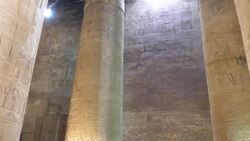 Egypt, Edfu Temple - Second Hypostyle Hall Stock Footage
