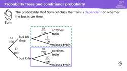 Conditional probability in a tree diagram Instructional Video