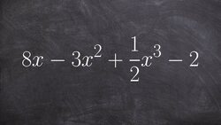 Learning how to re order a polynomial to determine the degree and leading coefficient Instructional Video