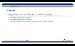 Complete Java SE 8 Developer Bootcamp - Throwable Instructional Video