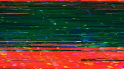Dynamic glich video, bad tv signal of color display Stock Footage