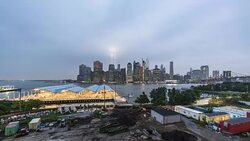 Tribute in Light Day to Night Time Lapse - New York Stock Footage