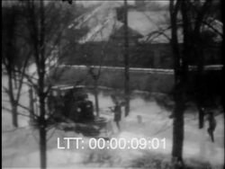 Snow Plough At Work 1920s Stock Footage