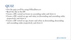 PySpark and AWS: Master Big Data with PySpark and AWS - Quiz (Sort, OrderBy) Instructional Video