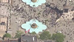 UK: Far right and anti black lives matter protest demonstration in London. News Clip