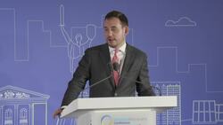 Oleksandr Gryban speaks to at the Ukraine Recovery Conference News Clip