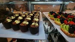 Sweet Pastries At Bakery Counter 4K Stock Footage