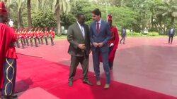 CLEAN : Macky Sall welcomes Justin Trudeau in Senegalese capital Dakar News Clip