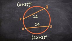 How to find the measure of x given two congruent chords Instructional Video
