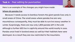 Peer editing a non-chronological report about pandas Instructional Video