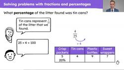 Use knowledge of fraction-decimal-percentage conversions to solve problems in a range of contexts Instructional Video