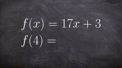 Learn how to evaluate a function for a given value Instructional Video