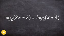 Solving logarithmic equations by using one to one property Instructional Video