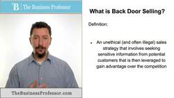 Back Door Selling Instructional Video