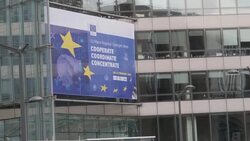 BELGIUM: Berlaymont building home of the headquarters of the European Commission and the the executive branch of the European Union. News Clip