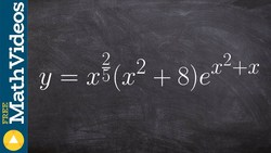 Take the derivative by using implicit differentiation and properties of logarithms Instructional Video