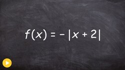 Graphing an absolute value function with a reflection and horizontal shift Instructional Video