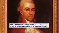 Staff delicately salvage 200-year-old relics following ceiling collapse at Boscobel House News Clip
