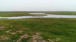 Tundra Mountain Aerial Landscape Stock Footage