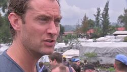 Jude Law visiting UNHCR refugee camp News Clip