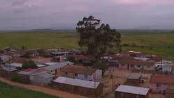 AERIAL township, or informal settlement, in Philadelphia/ South Africa Stock Footage