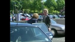 Stockshots Margaret Thatcher arriving for a meeting News Clip