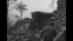 Snow scene at the front line of the Korean War News Clip