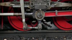 departure of old locomotive Stock Footage