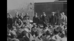 Marine Corps War Memorial dedication at Arlington Cemetery; Pres. Dwight Eisenhower present News Clip