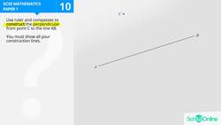 GCSE Secondary Maths Age 13-17 - Geometry & Measures: Construction Lines - Explained Instructional Video