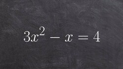 Learn how to mentally factor a trinomial and solve the quadratic equation Instructional Video