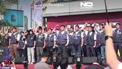 Finance workers in South Korea stage first general strike rally in three years News Clip