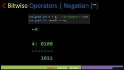 Learn and Master C Programming - Bit-wise NOT (~) Operator Instructional Video